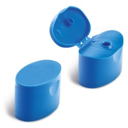 Oval snap on flip-top cap - flat top (#705)
